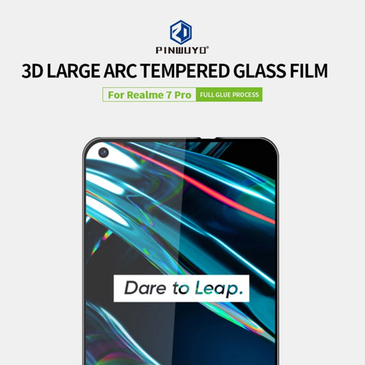 For OPPO Realme7 Pro PINWUYO 9H 3D Curved Full Screen Explosion-proof Tempered Glass Film(Black) by PINWUYO
