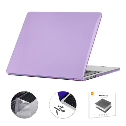 For MacBook Air 13.6 2022 A2681 US Version ENKAY 3 in 1 Crystal Laptop Case with TPU Keyboard Film / Anti-dust Plugs (Light Purple) - MacBook Air Cases by ENKAY | Online Shopping UK | buy2fix