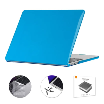 For MacBook Air 13.6 2022 A2681 US Version ENKAY 3 in 1 Crystal Laptop Case with TPU Keyboard Film / Anti-dust Plugs (Baby Blue) - MacBook Air Cases by ENKAY | Online Shopping UK | buy2fix