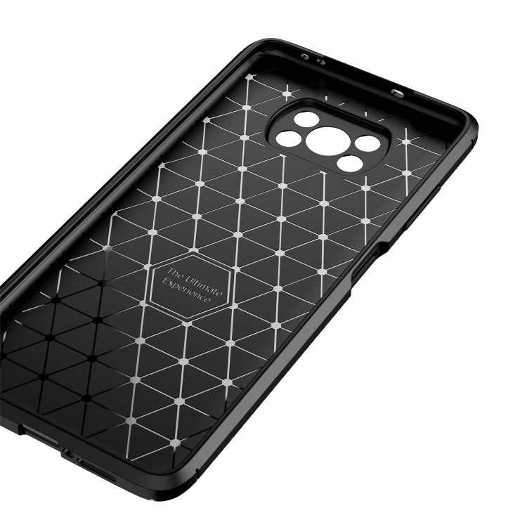 For Xiaomi POCO X3 Carbon Fiber Texture Shockproof TPU Case(Black) by buy2fix