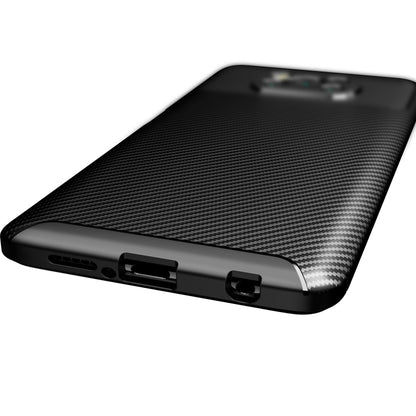 For Xiaomi POCO X3 Carbon Fiber Texture Shockproof TPU Case(Black) by buy2fix