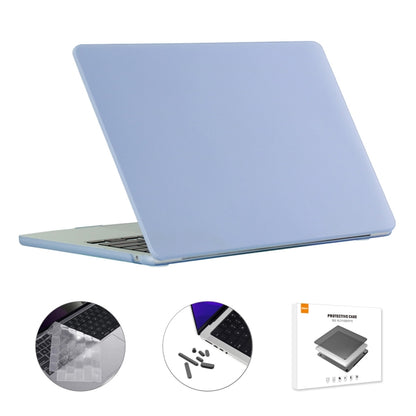 For MacBook Air 13.6 2022 A2681 US Version ENKAY 3 in 1 Matte Laptop Case with TPU Keyboard Film / Anti-dust Plugs (Sierra Blue) - MacBook Air Cases by ENKAY | Online Shopping UK | buy2fix