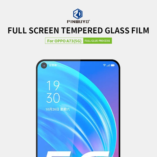 For OPPO A73 5G PINWUYO 9H 2.5D Full Screen Tempered Glass Film(Black) by PINWUYO