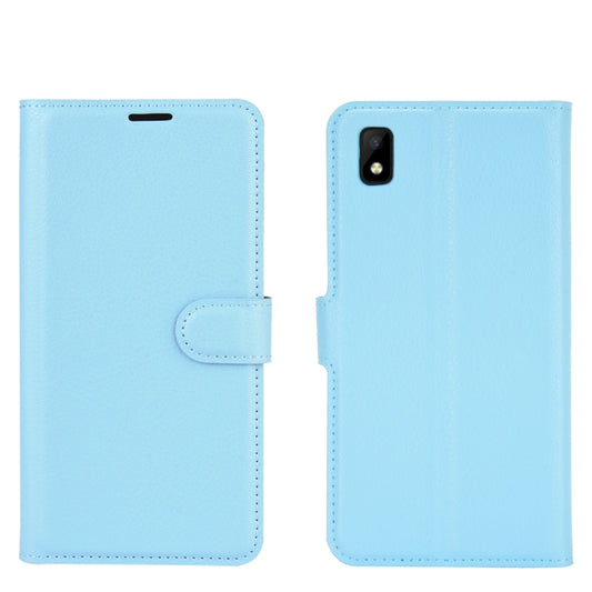 For ZTE Blade L210 Litchi Texture Horizontal Flip Protective Case with Holder & Card Slots & Wallet(Blue) by buy2fix