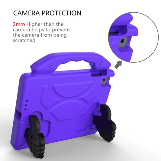For iPad Mini 5/4/3/2/1 EVA Material Children Flat Anti Falling Cover Protective Shell With Thumb Bracket(Purple) by buy2fix