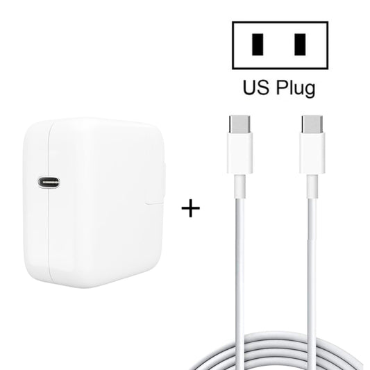 2 in 1 PD3.0 30W USB-C / Type-C Travel Charger with Detachable Foot + PD3.0 3A USB-C / Type-C to USB-C / Type-C Fast Charge Data Cable Set, Cable Length: 2m, US Plug - Mobile Accessories by buy2fix | Online Shopping UK | buy2fix