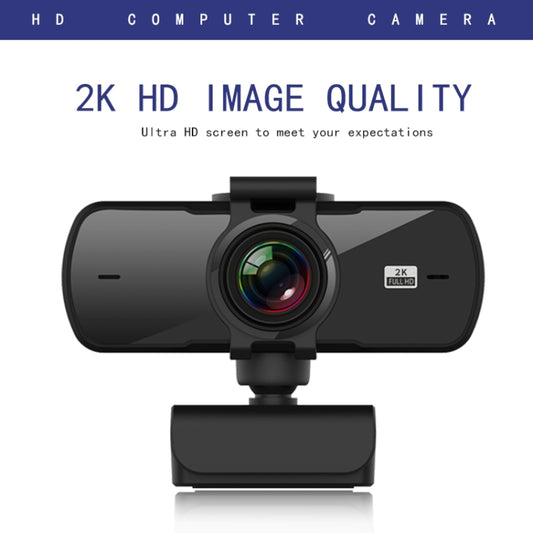 C5 4 Million Pixel Auto Focus 2K Full HD Webcam 360 Rotation USB Driver-free Live Broadcast WebCamera with Mic by buy2fix