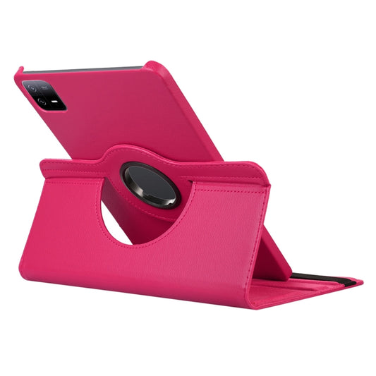 For Xiaomi Pad 6 / Pad 6 Pro ENKAY 360 Degree Rotation Stand Litchi Leather Smart Tablet Case(Rose) by ENKAY