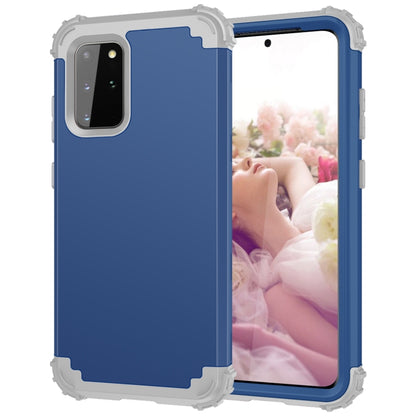 For Samsung Galaxy Note20 Ultra PC + Silicone Three-piece Shockproof Protection Case(Blue) by buy2fix