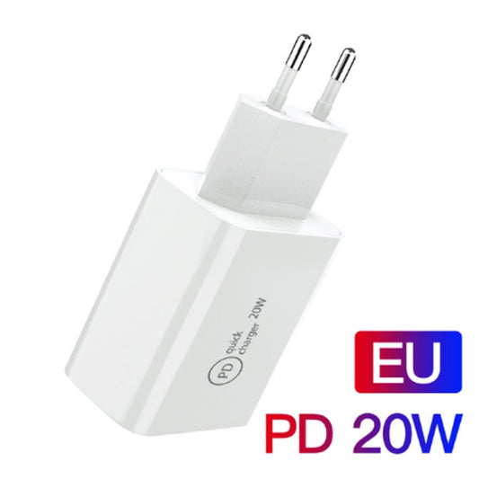SDC-20W 2 in 1 PD 20W USB-C / Type-C Travel Charger + 3A PD3.0 USB-C / Type-C to 8 Pin Fast Charge Data Cable Set, Cable Length: 1m, EU Plug by buy2fix