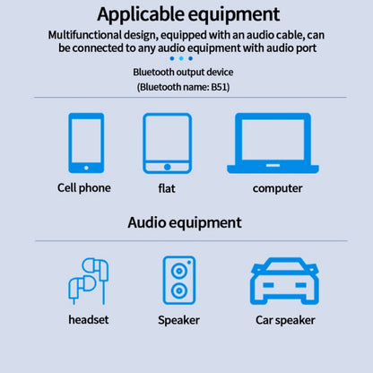 B51 Bluetooth 5.1 Low Delay Bluetooth Audio Receiver - Apple Accessories by buy2fix | Online Shopping UK | buy2fix