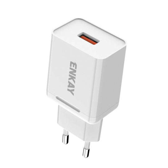 ENKAY Hat-Prince T033 18W USB QC 3.0 Fast Charging Travel Charger Power Adapter, EU Plug