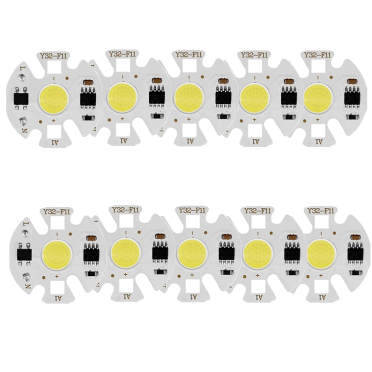 10 PCS COB LED Light Chip AC 220V LED Bulb Light Intelligent IC Driver Bulb Light DIY Spotlight Downlight Chip Outdoor Flood Light(10W(warm white)) by buy2fix