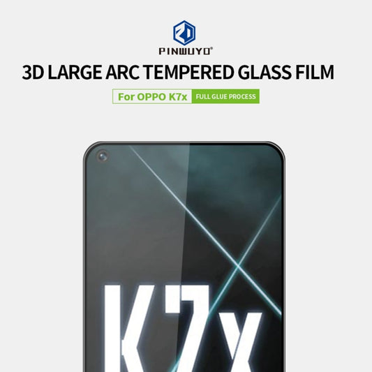 For OPPO K7x PINWUYO 9H 3D Curved Full Screen Explosion-proof Tempered Glass Film(Black) by PINWUYO