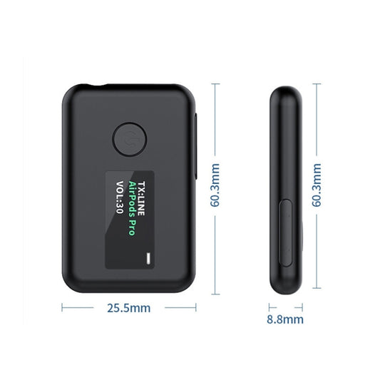 T2 2 in 1 OLED Color Screen Bluetooth 5.0 Wireless Receiver Transmitter by buy2fix