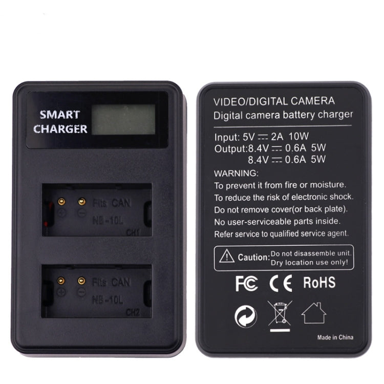 For Canon NB-10L Battery Smart LCD Display USB Dual-Channel Charger - Camera Accessories by buy2fix | Online Shopping UK | buy2fix