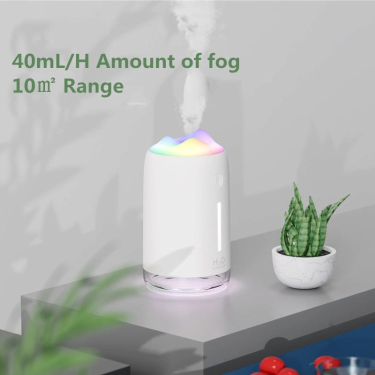 Snow Mountain Simple Mini Home Silent Bedroom Student Dormitory Office Portable USB Wireless Persistent Air Humidifier(green) - Home & Garden by buy2fix | Online Shopping UK | buy2fix