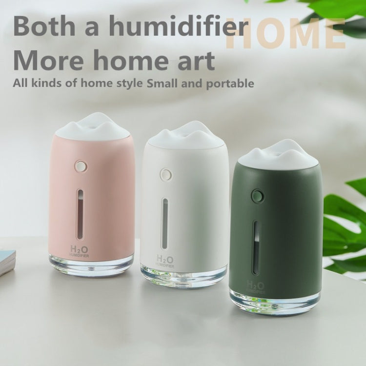 Snow Mountain Simple Mini Home Silent Bedroom Student Dormitory Office Portable USB Wireless Persistent Air Humidifier(green) - Home & Garden by buy2fix | Online Shopping UK | buy2fix