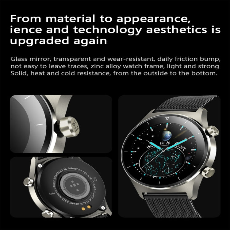 E13 1.28 inch IPS Color Screen Smart Watch, IP68 Waterproof, Silicone Watchband,Support Heart Rate Monitoring/Blood Pressure Monitoring/Blood Oxygen Monitoring/Sleep Monitoring(Black) -  by buy2fix | Online Shopping UK | buy2fix