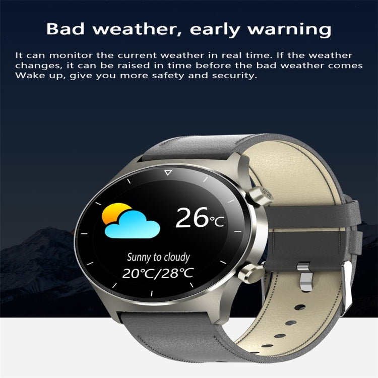 E13 1.28 inch IPS Color Screen Smart Watch, IP68 Waterproof, Silicone Watchband,Support Heart Rate Monitoring/Blood Pressure Monitoring/Blood Oxygen Monitoring/Sleep Monitoring(Gold) - Smart Wear by buy2fix | Online Shopping UK | buy2fix