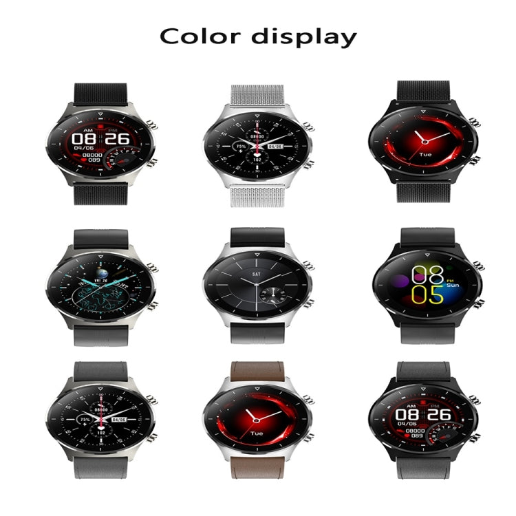 E13 1.28 inch IPS Color Screen Smart Watch, IP68 Waterproof, Silicone Watchband,Support Heart Rate Monitoring/Blood Pressure Monitoring/Blood Oxygen Monitoring/Sleep Monitoring(Black) -  by buy2fix | Online Shopping UK | buy2fix