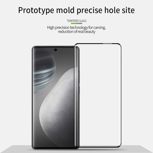 For vivo X60 Pro PINWUYO 9H 3D Hot Bending Tempered Glass Film(Black) by PINWUYO