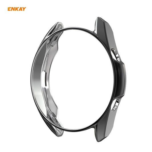 For Samsung Galaxy Watch 3 41mm 2 in 1 ENKAY Hat-Prince Electroplate Soft TPU Case + 0.2mm 9H 2.15D Curved Edge Tempered Glass Film(Black) by ENKAY