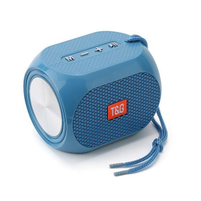 T&G TG196 TWS Subwoofer Bluetooth Speaker With Braided Cord, Support USB/AUX/TF Card/FM(Blue) - Mini Speaker by T&G | Online Shopping UK | buy2fix