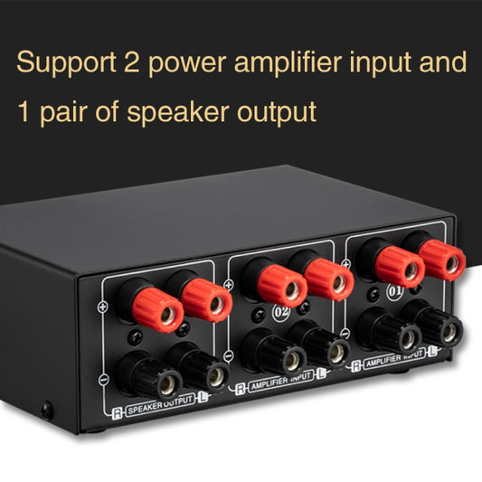 B051 2 Input And 1 Output Power Amplifier And Speaker Selection Switcher Output With Volume Adjustment 2 Power Amplifiers Audio Switcher Switch Distribution Comparator by buy2fix