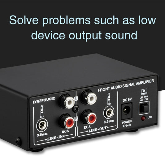 B053 Front Stereo Sound Amplifier Headphone Speaker Amplifier Booster with Volume Adjustment, 2-Way Mixer, USB 5V Power Supply, US Plug by buy2fix