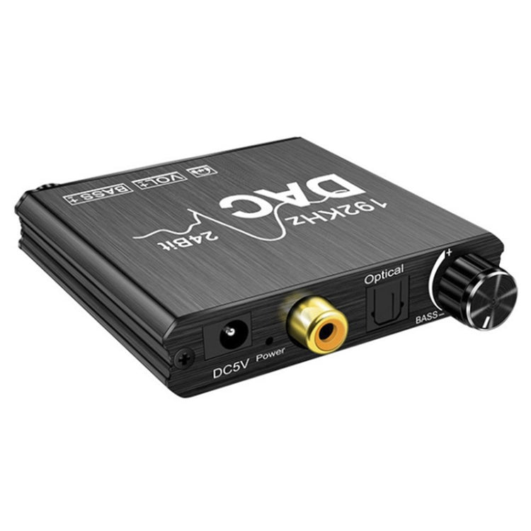 Digital To Analog Audio Converter Stereo Extractor DAC Amplifier Optical SPDIF 192Khz 24Bit -  by buy2fix | Online Shopping UK | buy2fix