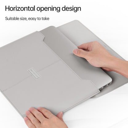 Litchi Pattern PU Leather Waterproof Ultra-thin Protection Liner Bag Briefcase Laptop Carrying Bag for 13-14 inch Laptops(BLACK) by buy2fix