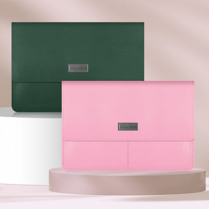 Litchi Pattern PU Leather Waterproof Ultra-thin Protection Liner Bag Briefcase Laptop Carrying Bag for 13-14 inch Laptops(BLACK) by buy2fix