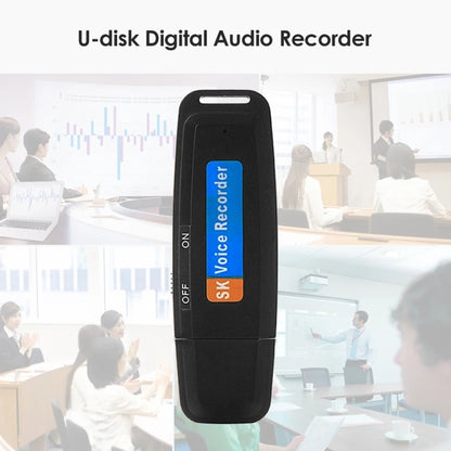 SK001 Professional Rechargeable U-Disk Portable USB Digital Audio Voice Recorder Pen Support TF Card Up to 32GB Dictaphone Flash Drive(Black) - Consumer Electronics by buy2fix | Online Shopping UK | buy2fix