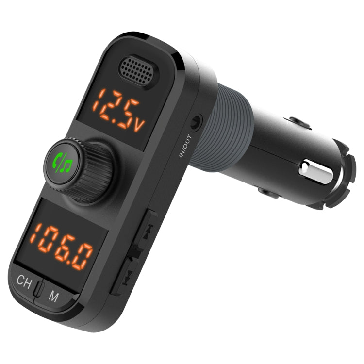 BC70 Car Bluetooth 5.0 FM Transmitter Radio Adapter Dual Display Wireless Handsfree Call MP3 Music Player QC3.0 PD USB Charger - Bluetooth Car Kits by buy2fix | Online Shopping UK | buy2fix