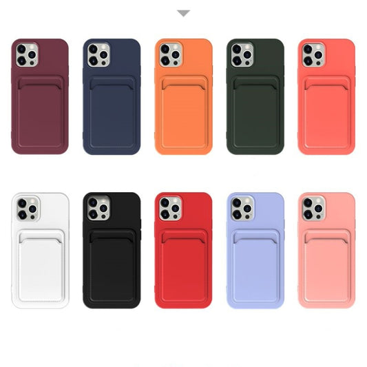 For iPhone 11 TPU + Flannel Lining Shockproof Case with Card Slots (Blue) by buy2fix