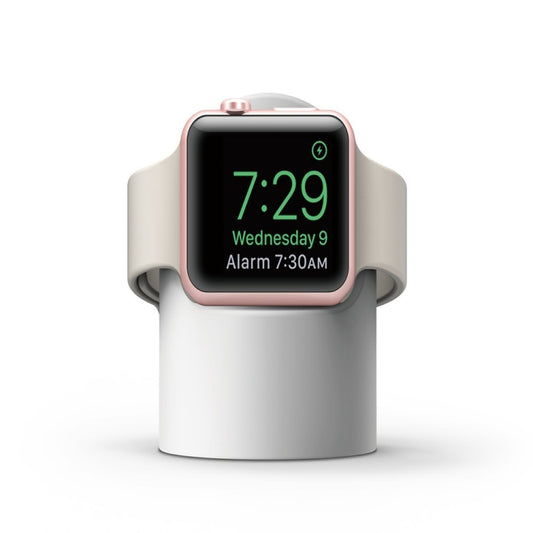 Retro Round Base Silicone Bracket For Apple Watch(White) by buy2fix