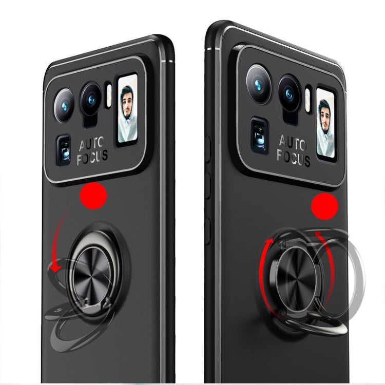 For Xiaomi Mi 11 Ultra Metal Ring Holder 360 Degree Rotating TPU Case(Blue+Blue) by buy2fix
