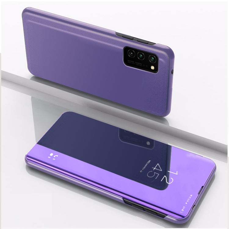 For Samsung Galaxy A32 4G Plated Mirror Horizontal Flip Leather Case with Holder(Purple Blue) -  by buy2fix | Online Shopping UK | buy2fix