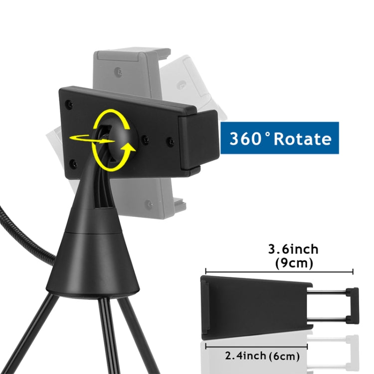 NS-08 Makeup Live Selfie Fill Ring Light Photography LED Dimmable Ring Lamp with Phone Tripod Stand Holder by buy2fix