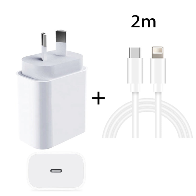 20W PD 3.0 Travel Fast Charger Power Adapter with USB-C / Type-C to 8 Pin Fast Charge Data Cable, AU Plug(2m) - Apple Accessories by buy2fix | Online Shopping UK | buy2fix