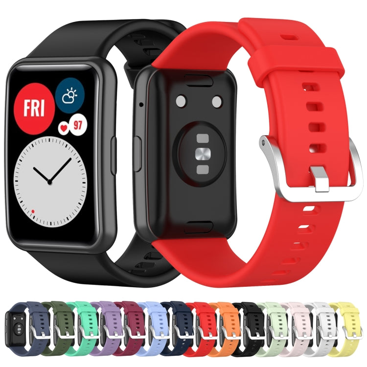 For Huawei Watch Fit TIA-B09 Silicone Watch Band(Black) by buy2fix