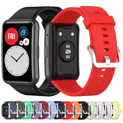 For Huawei Watch Fit TIA-B09 Silicone Watch Band(Black) by buy2fix