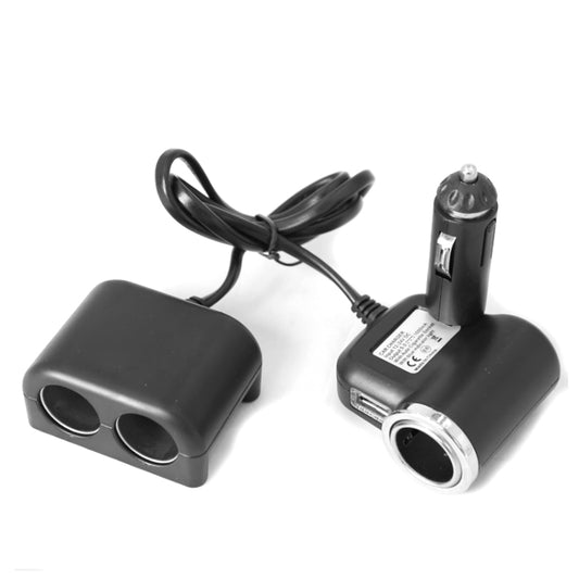 Car Sockets Car Cigarette Lighter Adapter Splitter Set 2 USB Car Charger 12V / 24V Car Styling Accessories Interior Parts - Cigar Socket by buy2fix | Online Shopping UK | buy2fix