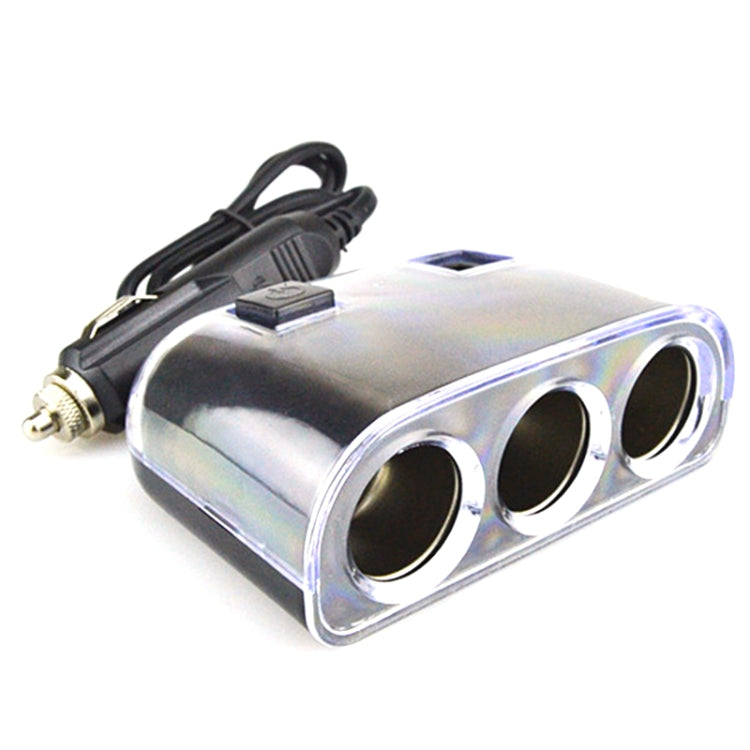 Car Cigarette Lighter Splitter Adapter 3 Socket Cigarette Lighter Splitter Dual USB Car Charger On/Off Switches 12V Car Splitter Adapter - Cigar Socket by buy2fix | Online Shopping UK | buy2fix