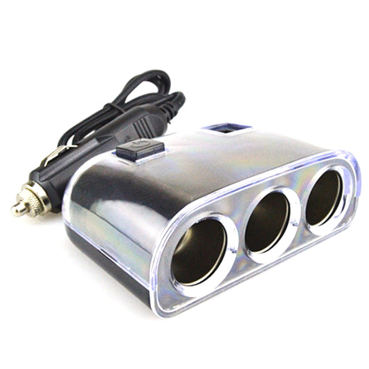 Car Cigarette Lighter Splitter Adapter 3 Socket Cigarette Lighter Splitter Dual USB Car Charger On/Off Switches 12V Car Splitter Adapter by buy2fix
