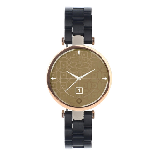 Stainless Steel Three Beads Hand Detachable Xiaoman Watch Band For Garmin Lily(Black) by buy2fix