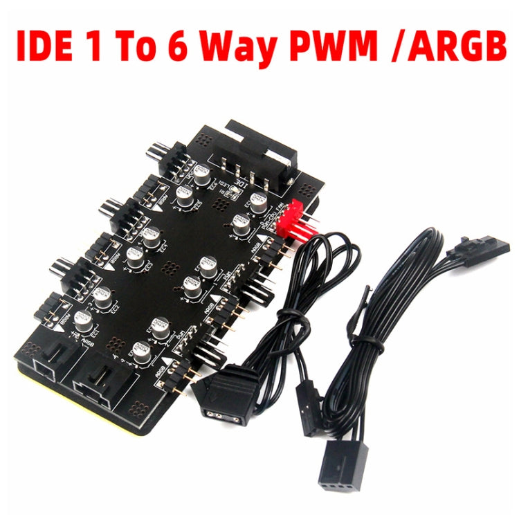 1 to 6 PWM / ARGB HUB Extender IDE Interface -  by buy2fix | Online Shopping UK | buy2fix