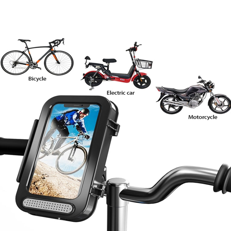 Bicycle Phone Holder Waterproof Bicycle Motorcycle Handlebar Case For 4.7-6.8 Inch Mobile Phone Mount - Holders by buy2fix | Online Shopping UK | buy2fix