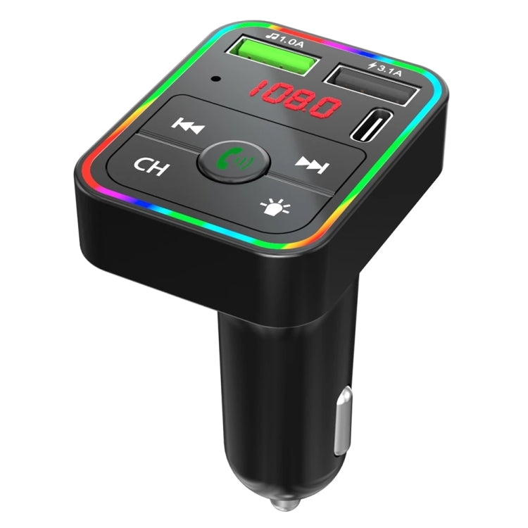 F2 Car FM Transmitter MP3 USB Charger Player with LED Backlight FM Transmitter with Bluetooth Transmitter Car Player Kit - Bluetooth Car Kits by buy2fix | Online Shopping UK | buy2fix